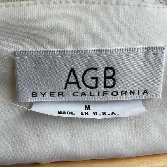 Vintage NWT AGB Byer Ivory Lace V Neck Shirt Sz M Cottagecore Coquette 90s - Picture 3 of 3